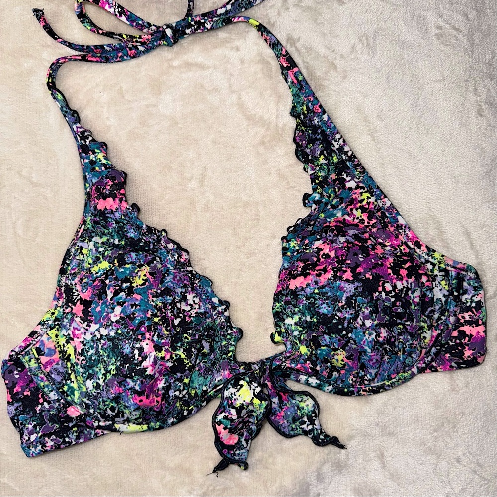 Victoria’s Secret Colorful Halter Bikini Top